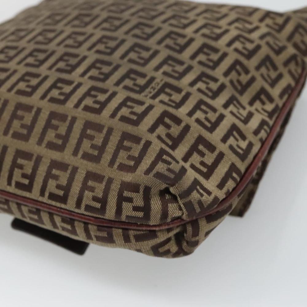 FENDI Zucca Canvas Mamma Baguette Shoulder Bag Black Brown gold Auth 118342 - Picture 15 of 16